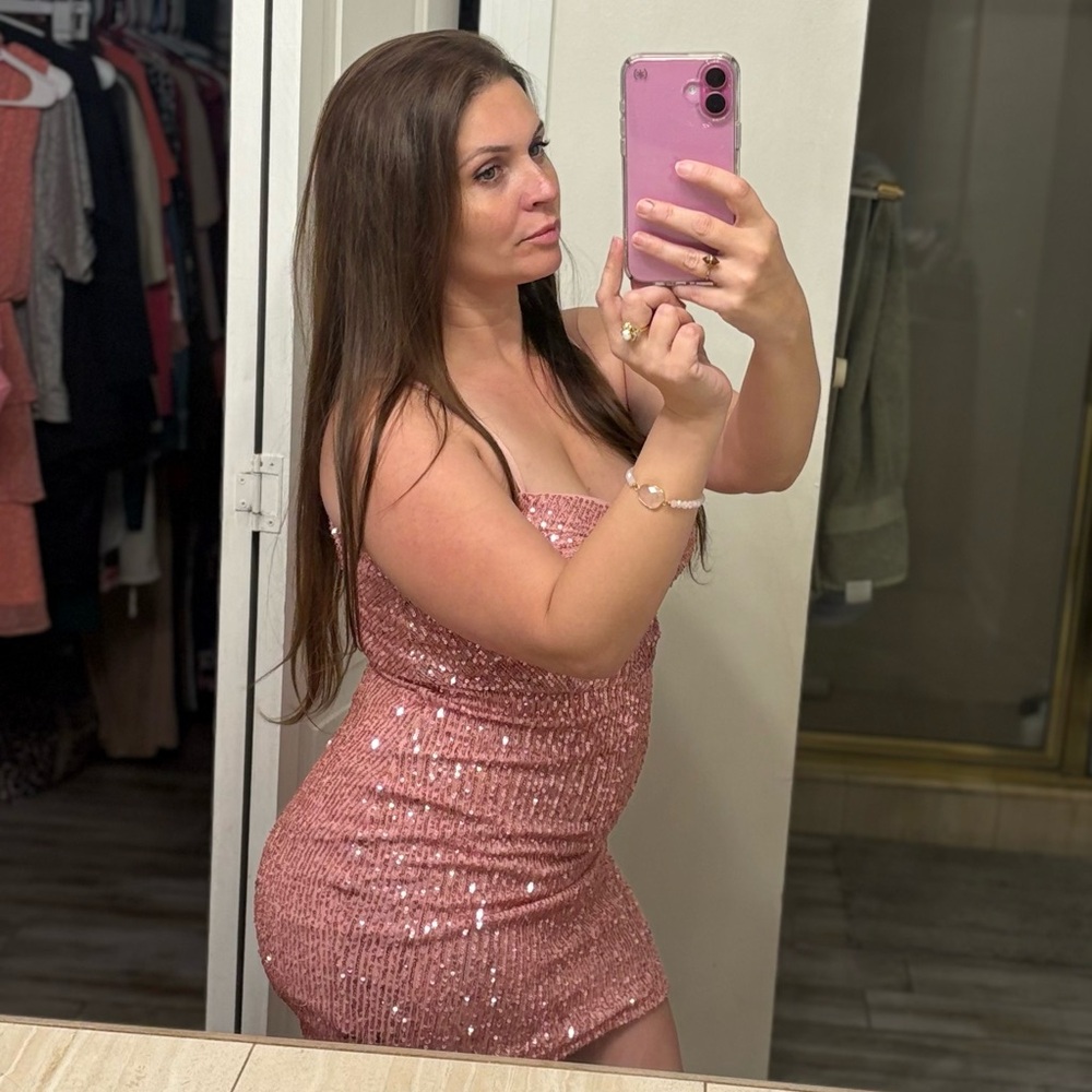 Haute Monde Coral Strapless Dress - Picture 7 of 8
